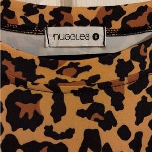 Nuggles Women's Midi Dress in Leopard Print (Tan/Black)